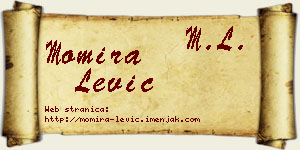 Momira Lević vizit kartica